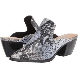 NIB Sbicca Size 6 Faux Leather Snakeskin Print Pointed Toe Heeled Slip On Mules